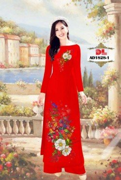 vải áo dài hoa 1828 AD 1828